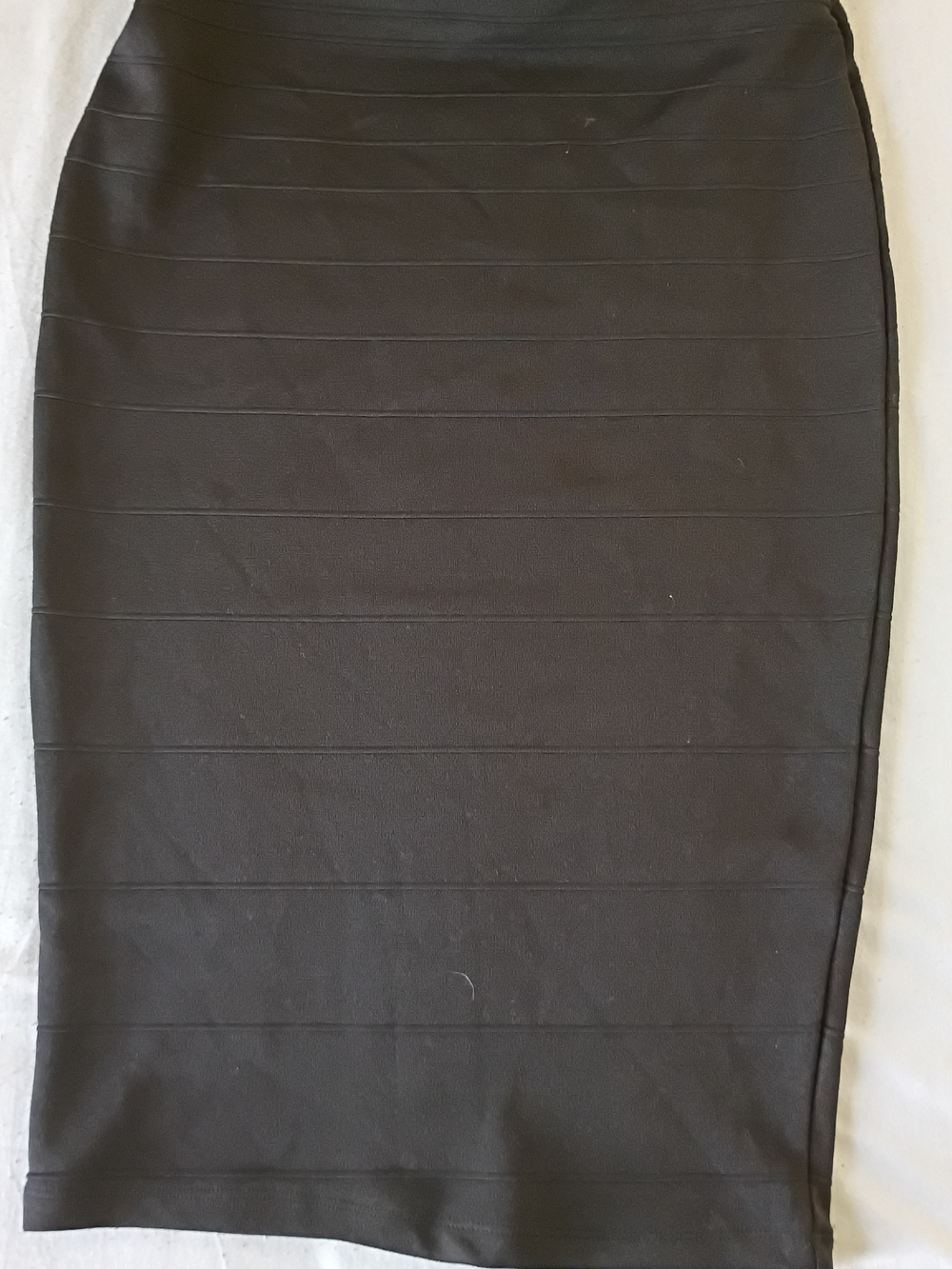& Other Stories Black Horizontal-Rib Pencil Skirt